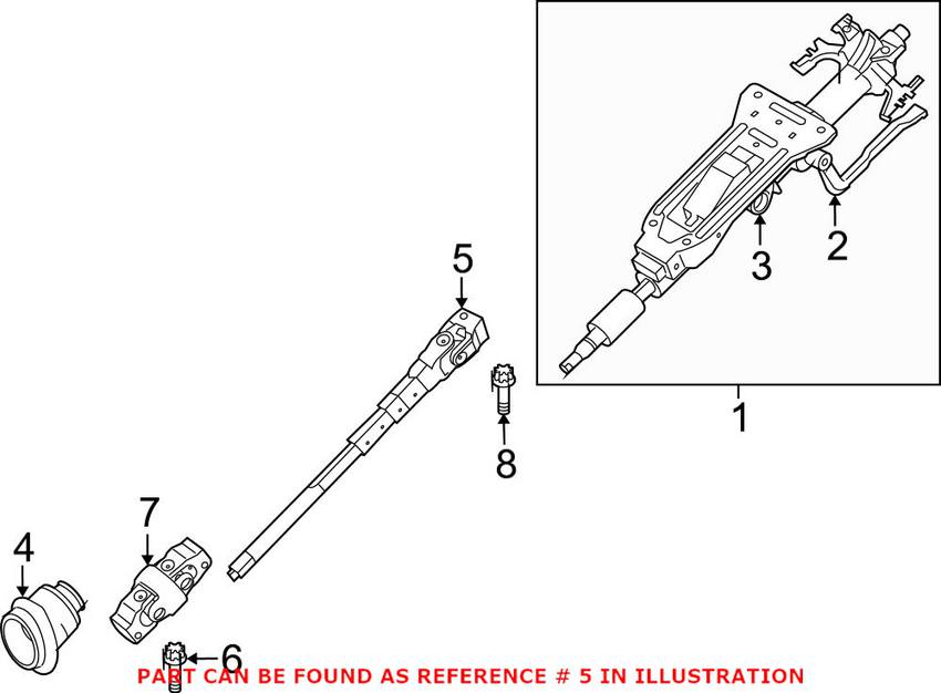 BMW Steering Shaft - Lower 32306784845