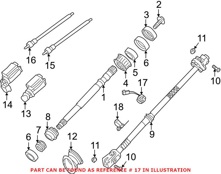 BMW Mini Steering Angle Sensor 32306793632