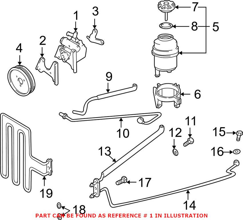 BMW Power Steering Pump (Rebuilt) 32411097149