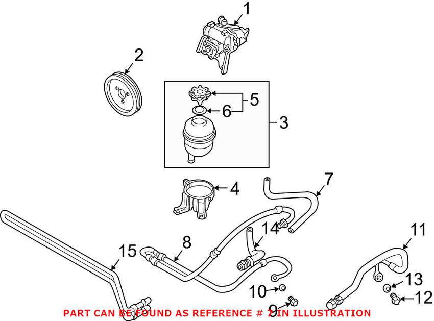 BMW Power Steering Suction Hose 32412229369