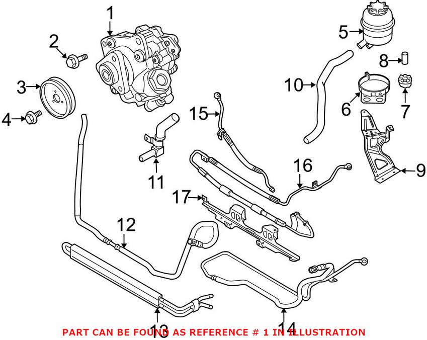 BMW Power Steering Pump (New) 32412283002