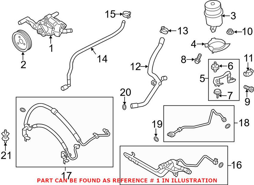 BMW Power Steering Pump - Front 32412284410