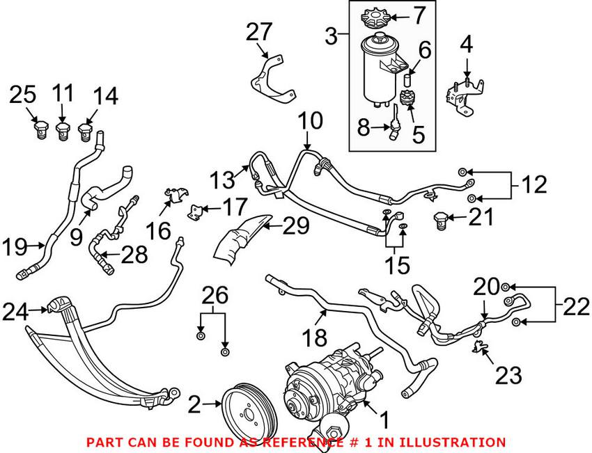 BMW Power Steering Pump (New) 32416767243