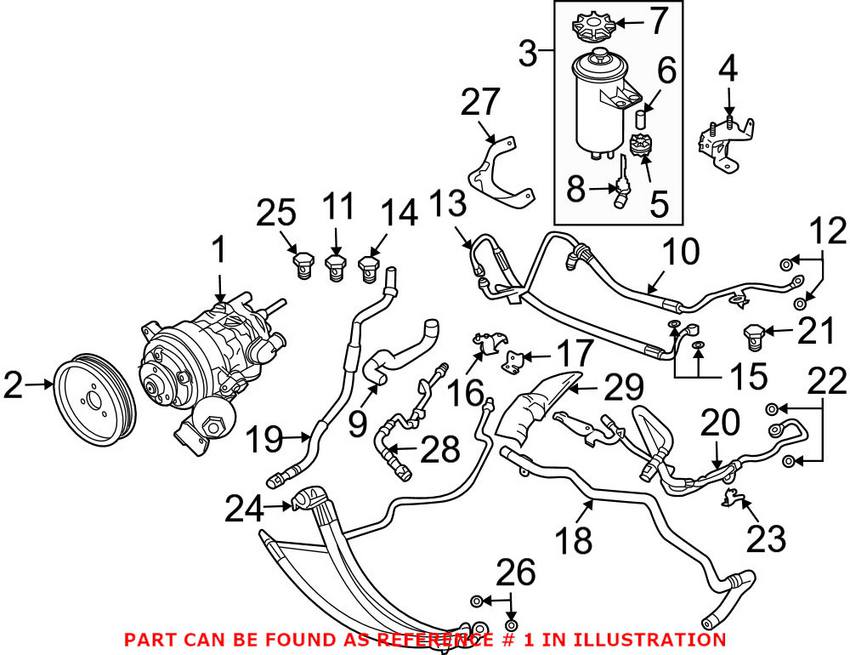 BMW Power Steering Pump (w/ Dynamic Drive) (New) 32416767244