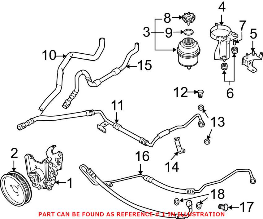 BMW Power Steering Pump (New) 32416777321