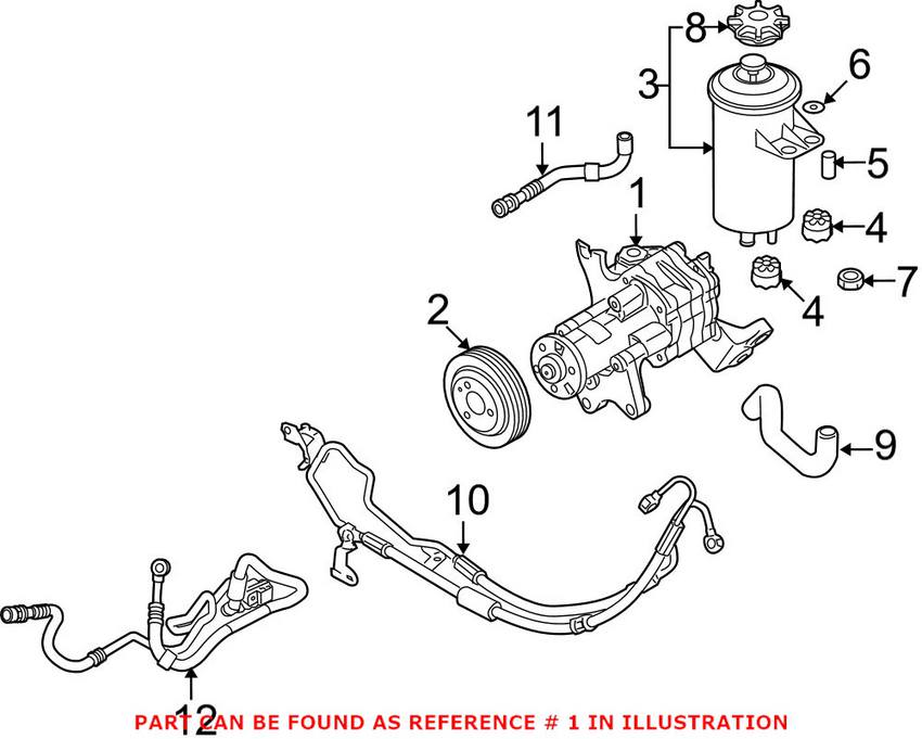 BMW Power Steering Pump (New) 32416781004