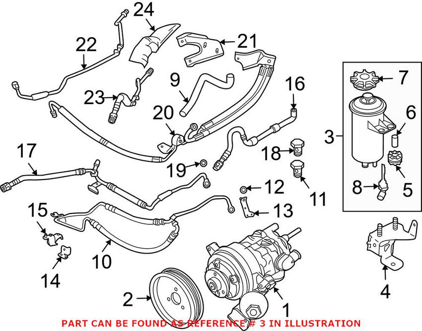 BMW Power Steering Reservoir 32416782538