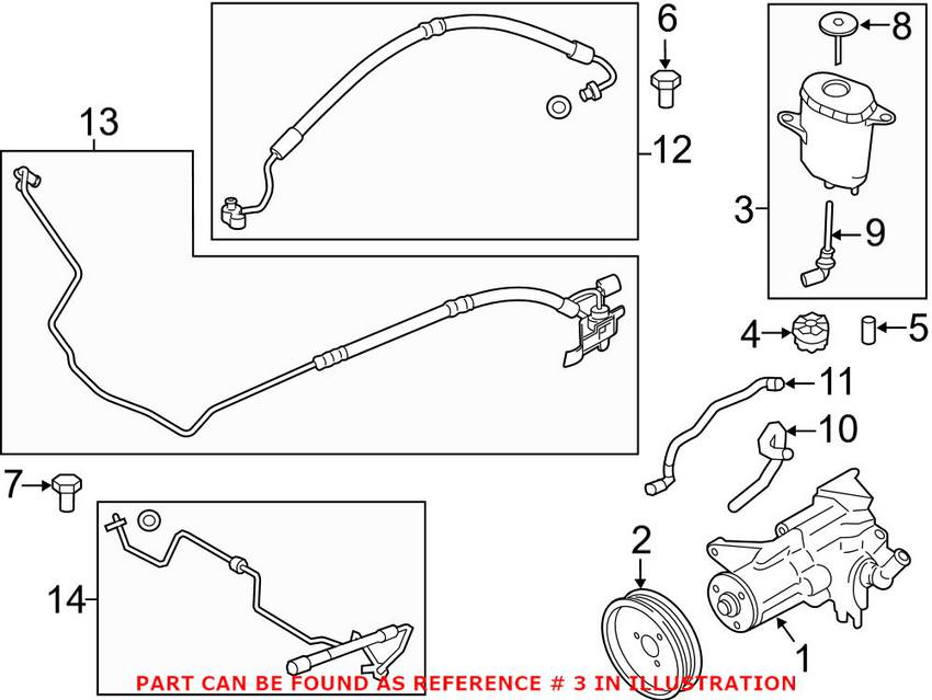 BMW Power Steering Reservoir - Front 32416782942