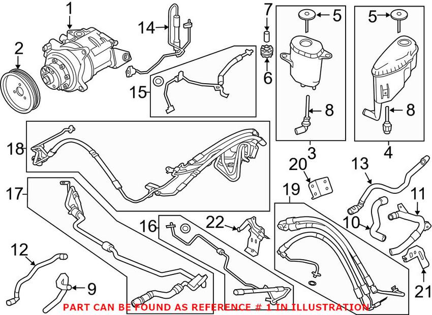 BMW Power Steering Pump - Front 32416788909