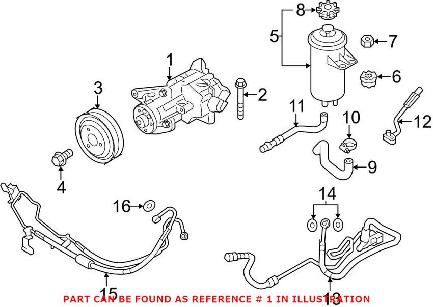 BMW Power Steering Pump (New) 32416796453