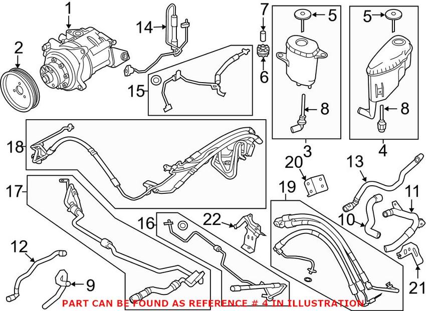 BMW Power Steering Reservoir - Front 32416799590