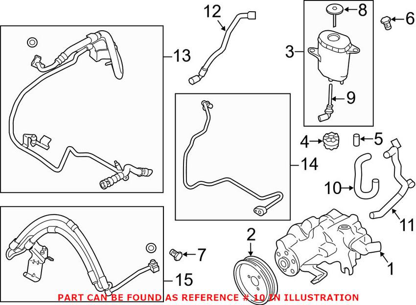 BMW Power Steering Reservoir Hose 32416850665