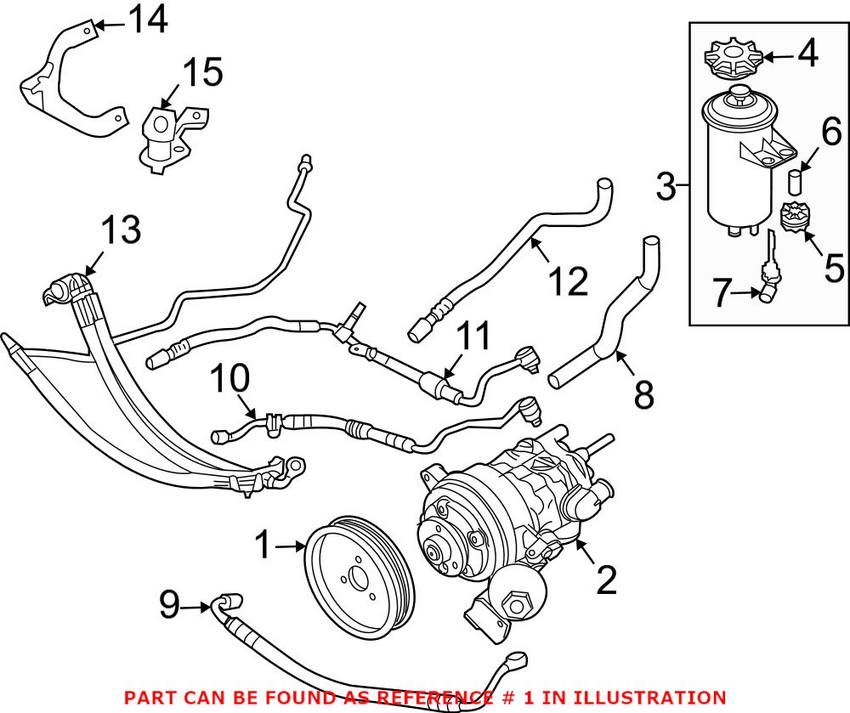 BMW Power Steering Pump Pulley 32421439232