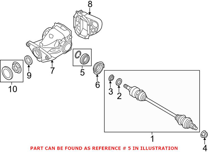 Shaft Seal Genuine BMW 33107564416