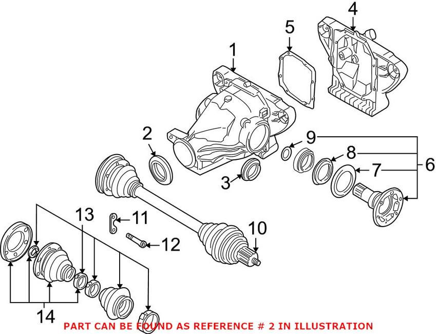 BMW Mini Differential Seal 33107609536