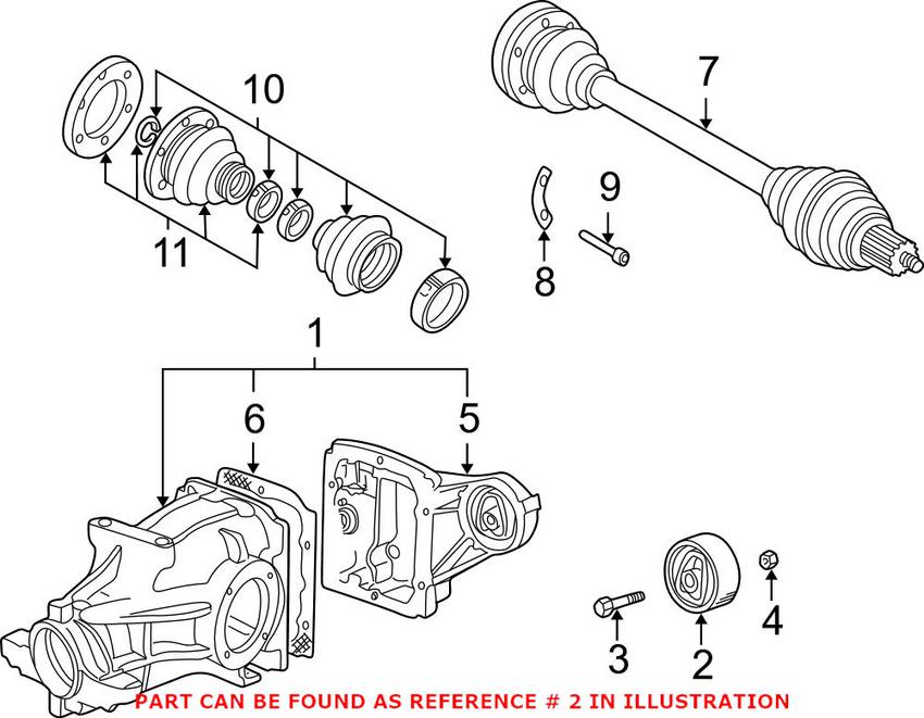 BMW Differential Mount 33171090950