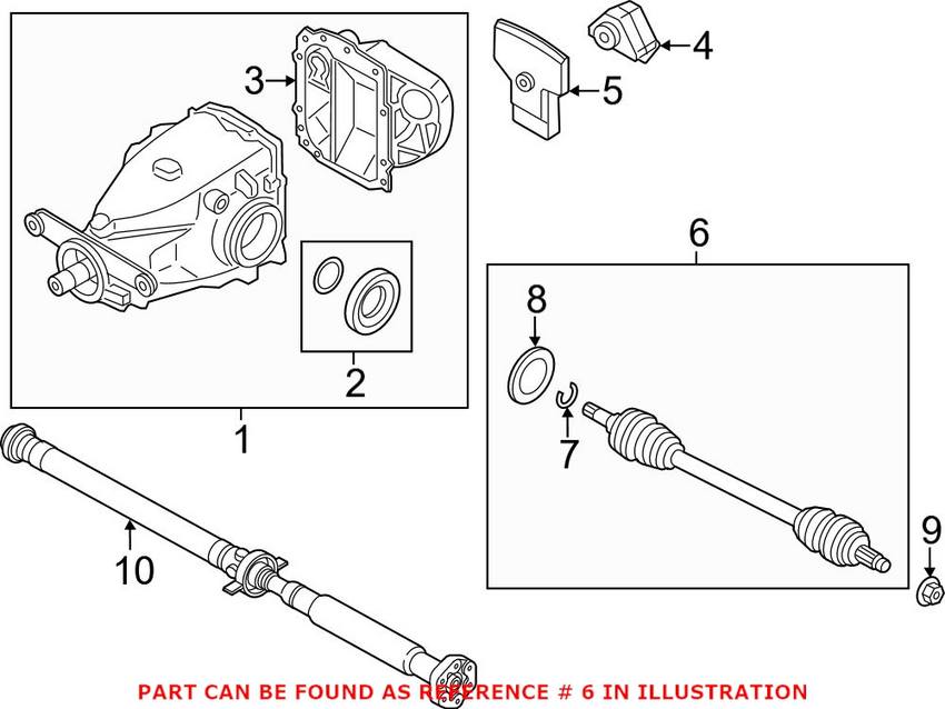 BMW CV Axle Assembly - Rear Passenger Right 33207637444