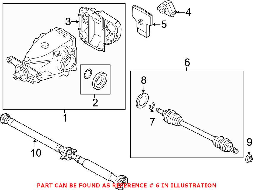 BMW CV Axle Assembly - Rear Passenger Right 33208680350