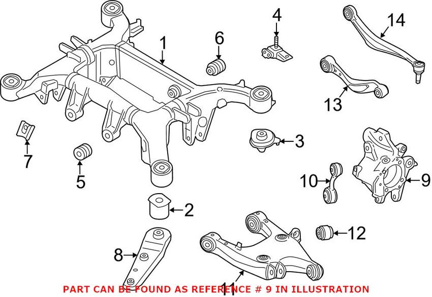 BMW Suspension Knuckle - Rear Driver Left 33306852891