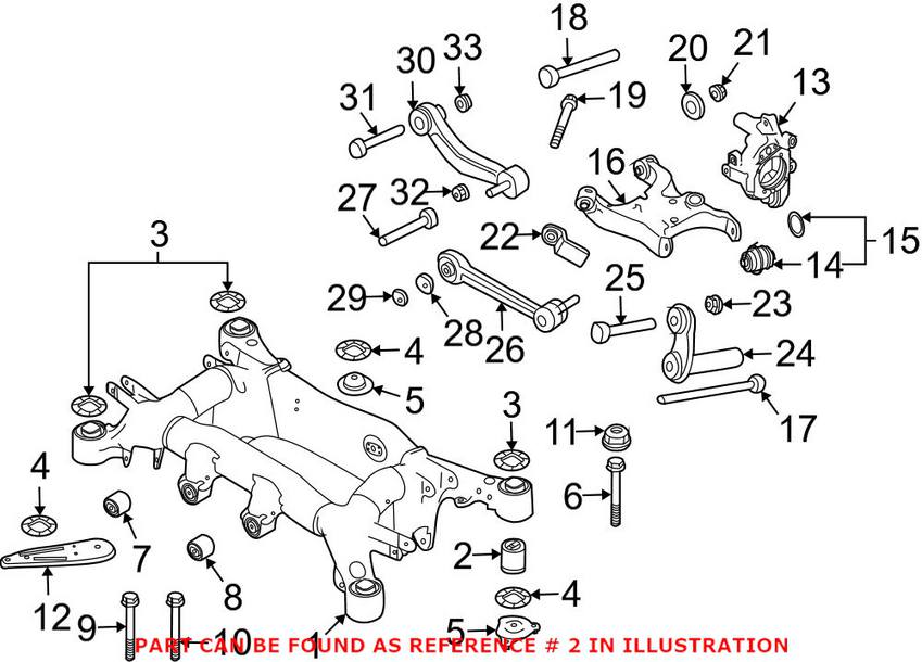 BMW Subframe Bushing - Rear 33312282727