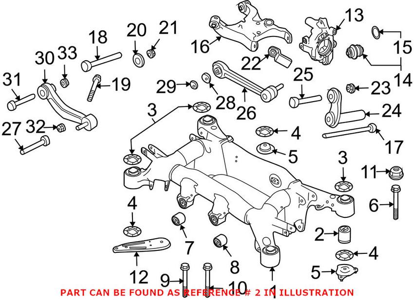 BMW Subframe Bushing - Rear 33316770826