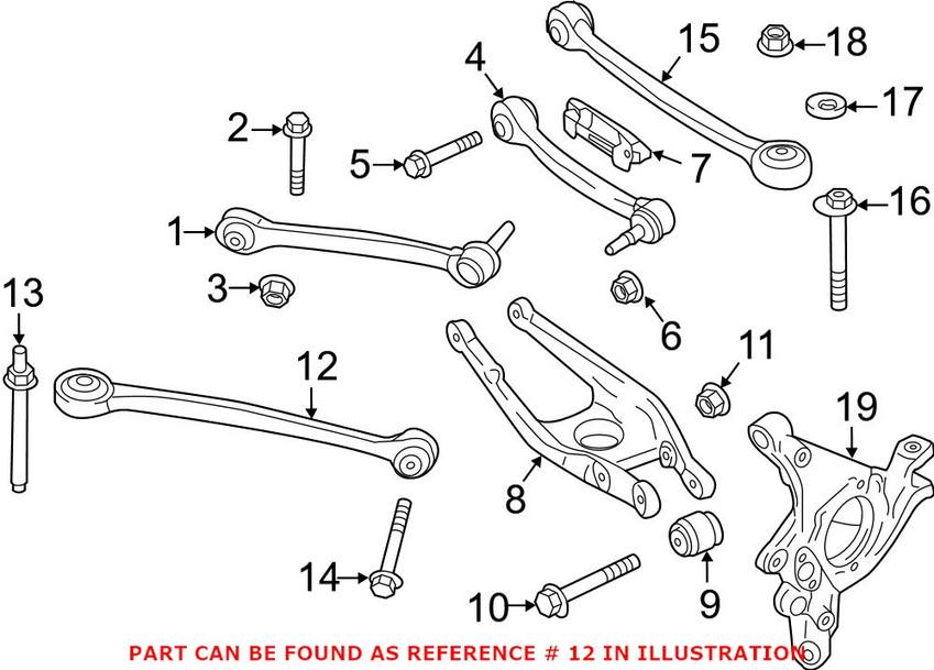 BMW Suspension Control Arm - Rear 33322284534