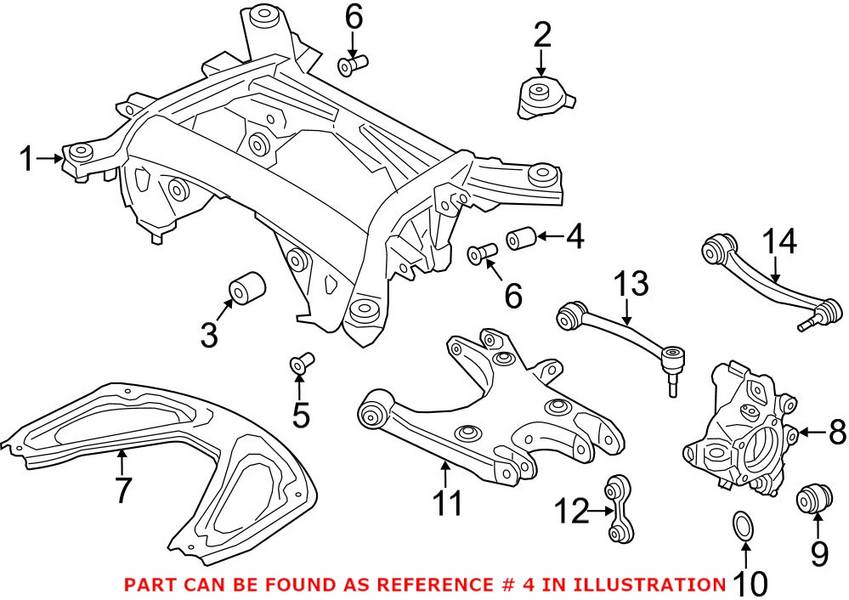 BMW Trailing Arm Bushing - Rear Lower 33326764105