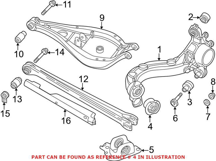 BMW Suspension Control Arm Bushing - Rear 33326770817