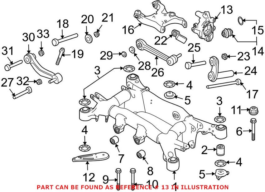 BMW Suspension Knuckle - Rear Passenger Right 33326770906