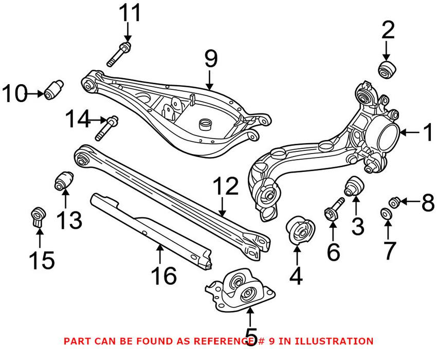 BMW Control Arm - Rear Upper Driver Side 33326781625