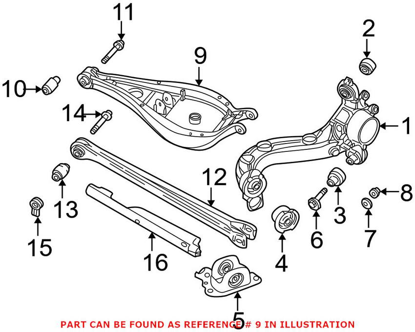 BMW Control Arm - Rear Upper Passenger Side 33326781626