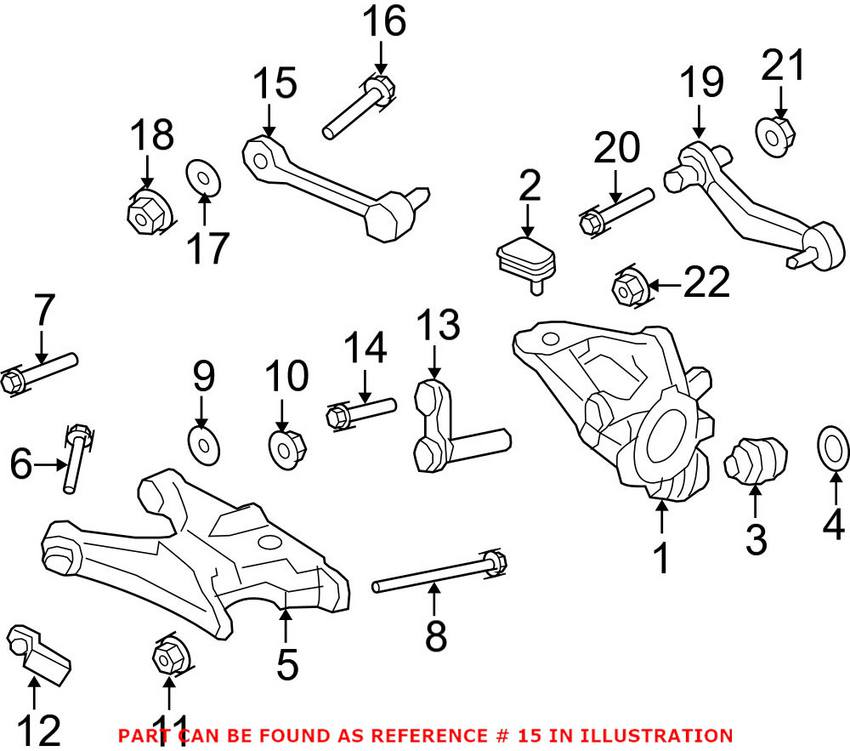 BMW Control Arm - Rear Driver Side Upper Forward 33326795047