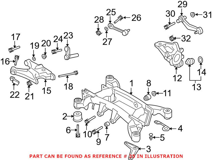 BMW Control Arm - Rear Passenger Side Upper Forward (Guide Link) 33326795048