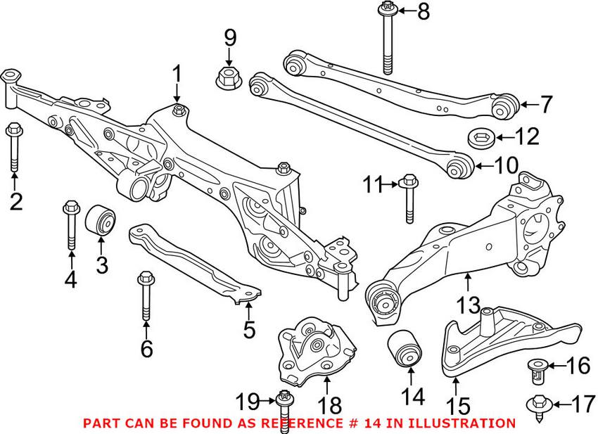 BMW Suspension Control Arm Bushing - Rear 33326864237