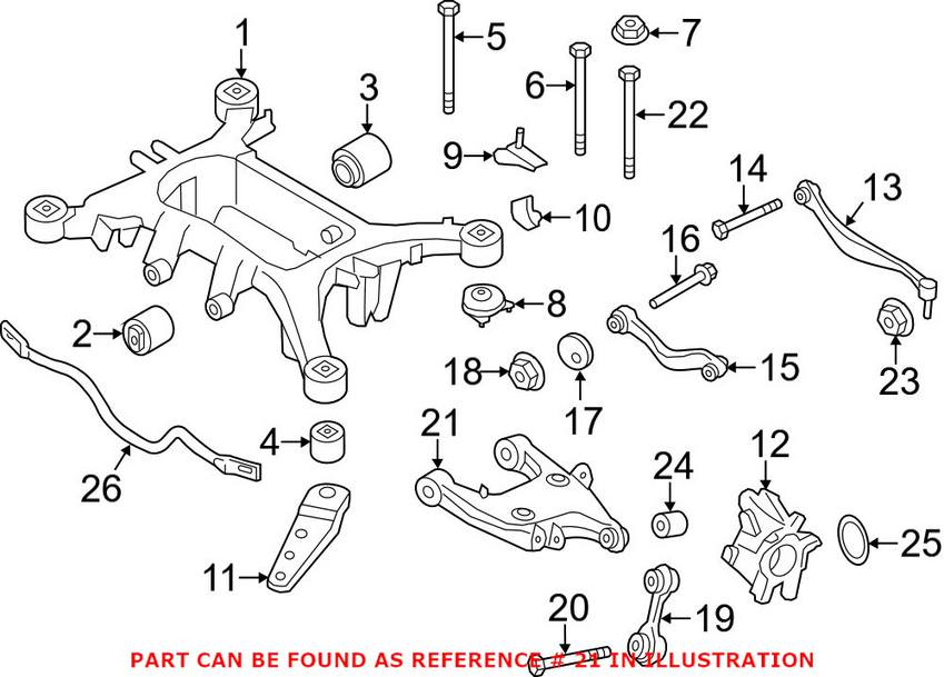 BMW Suspension Control Arm - Rear Driver Left Lower 33326865897