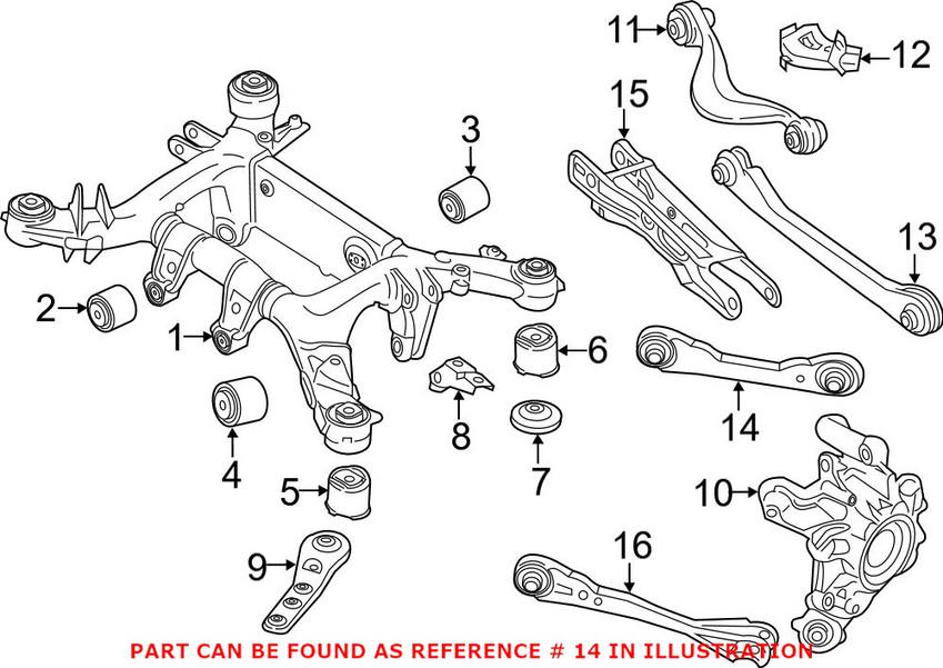 BMW Suspension Control Arm - Rear Driver Left 33326867537