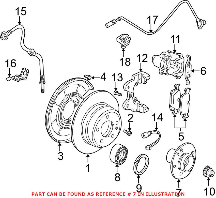 BMW Wheel Hub - Rear 33412229120