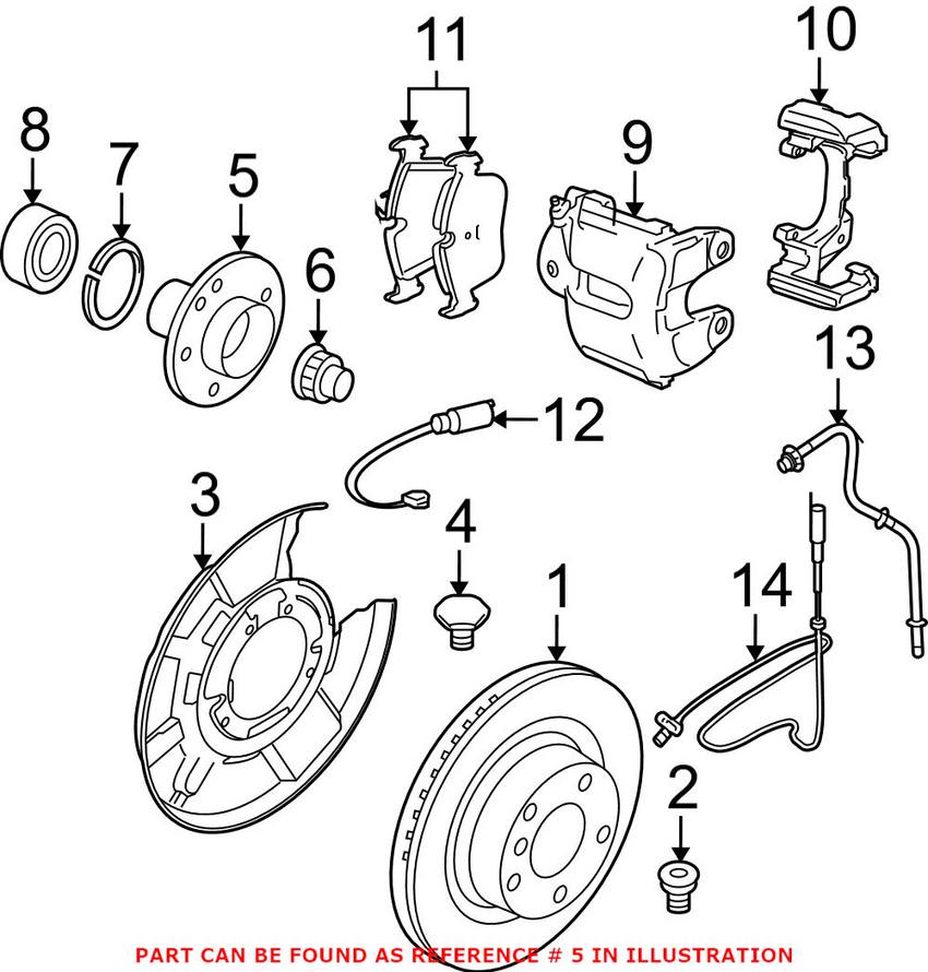 BMW Wheel Hub - Rear 33416760058