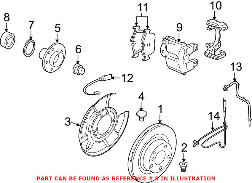 BMW Wheel Bearing - Rear 33416762317