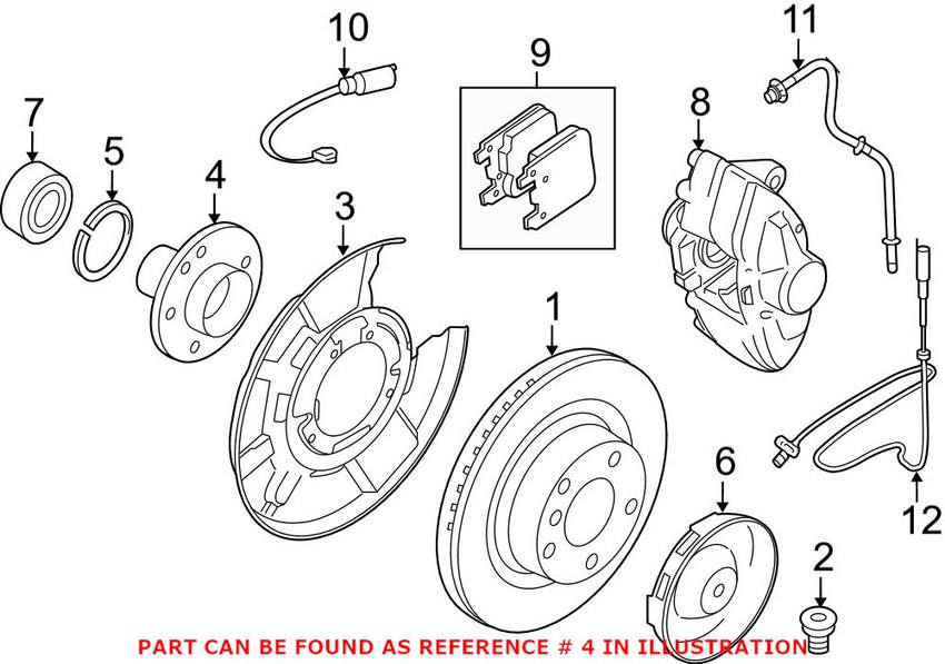 BMW Wheel Hub - Rear 33416867264