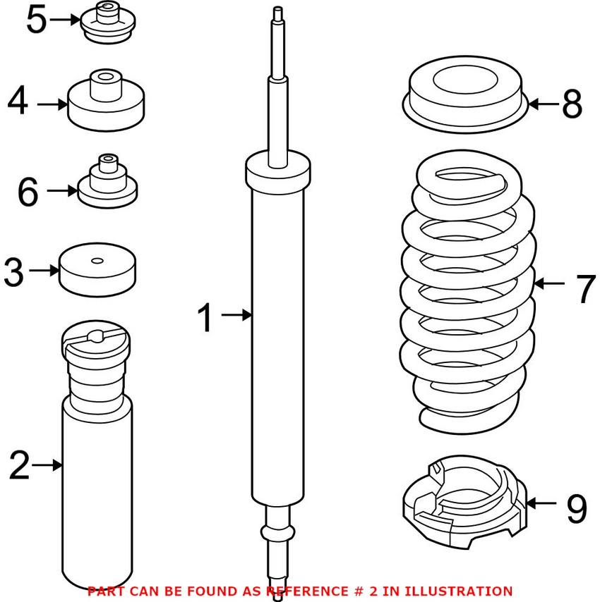 BMW Strut Bump Stop - Rear 33506773628