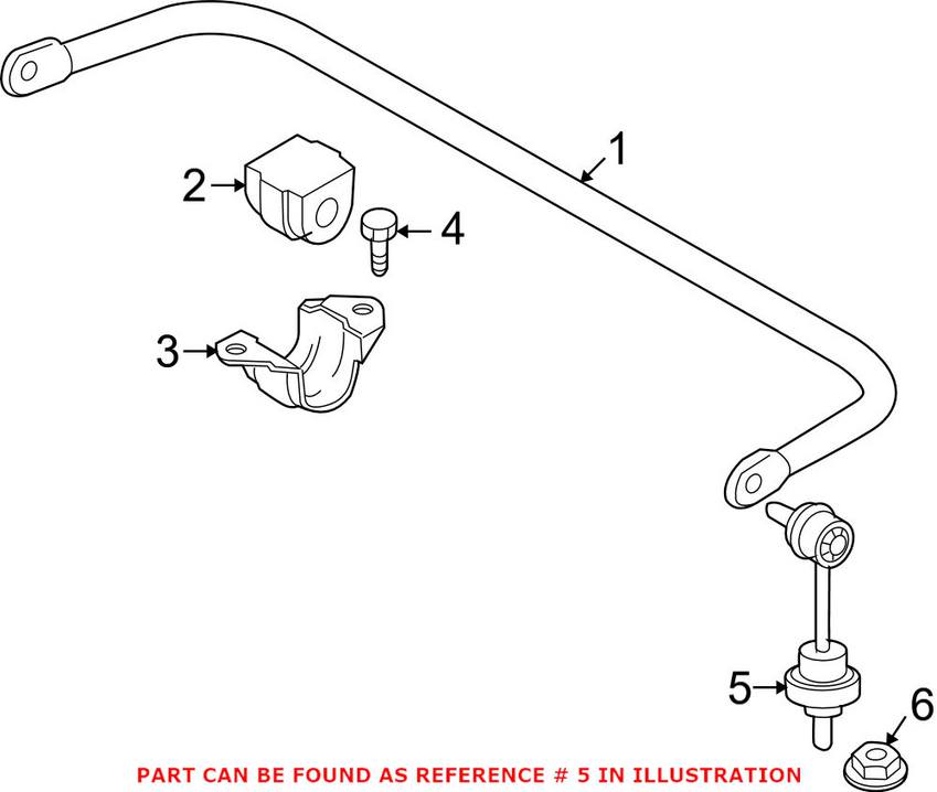 BMW Sway Bar End Link - Rear 33506781540