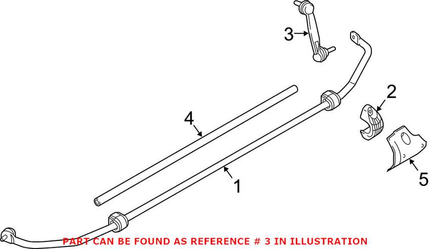 BMW Sway Bar End Link - Rear Passenger Side 33506785608