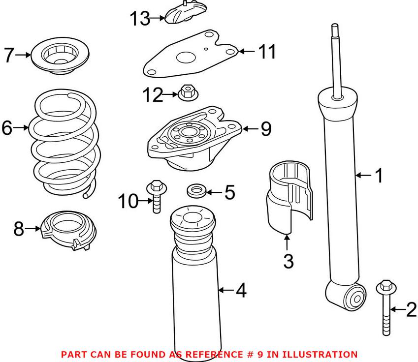 BMW Shock Mount - Rear 33506791706