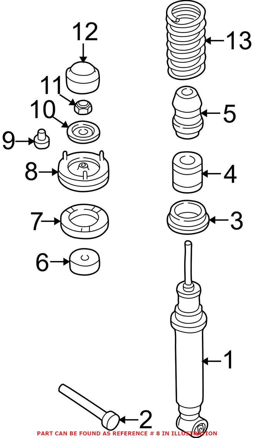 BMW Shock Mount - Rear 33522229854