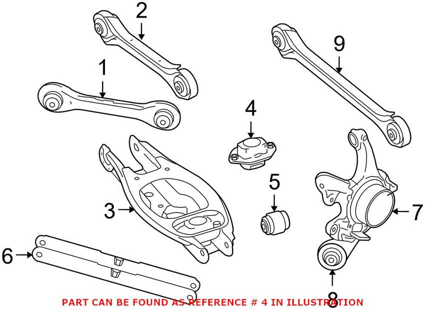 BMW Shock Mount - Rear Lower 33526768544