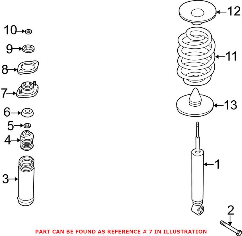 BMW Shock Mount - Rear Upper 33526779670