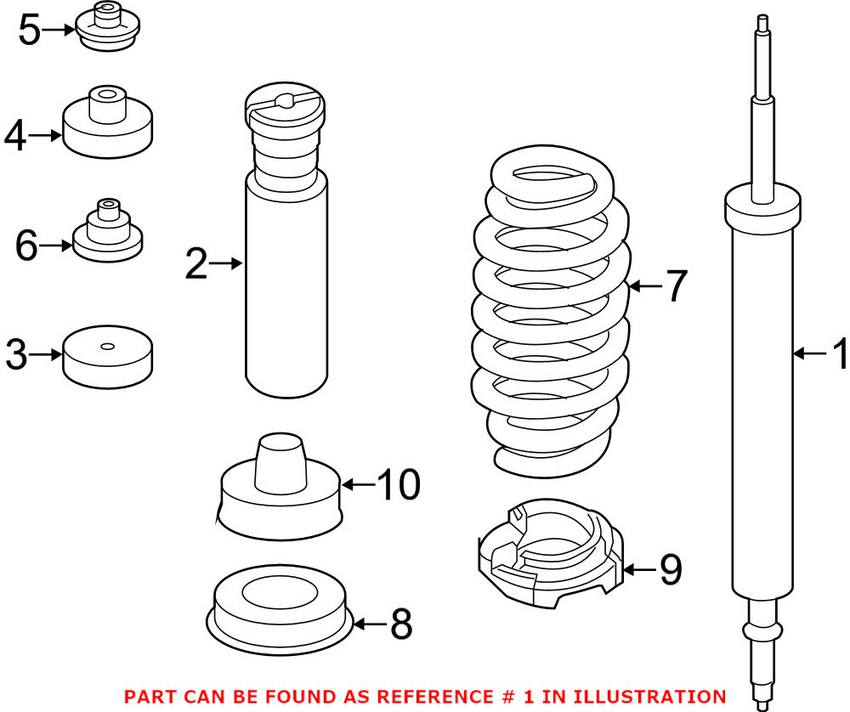 BMW Shock Absorber - Rear 33526779985