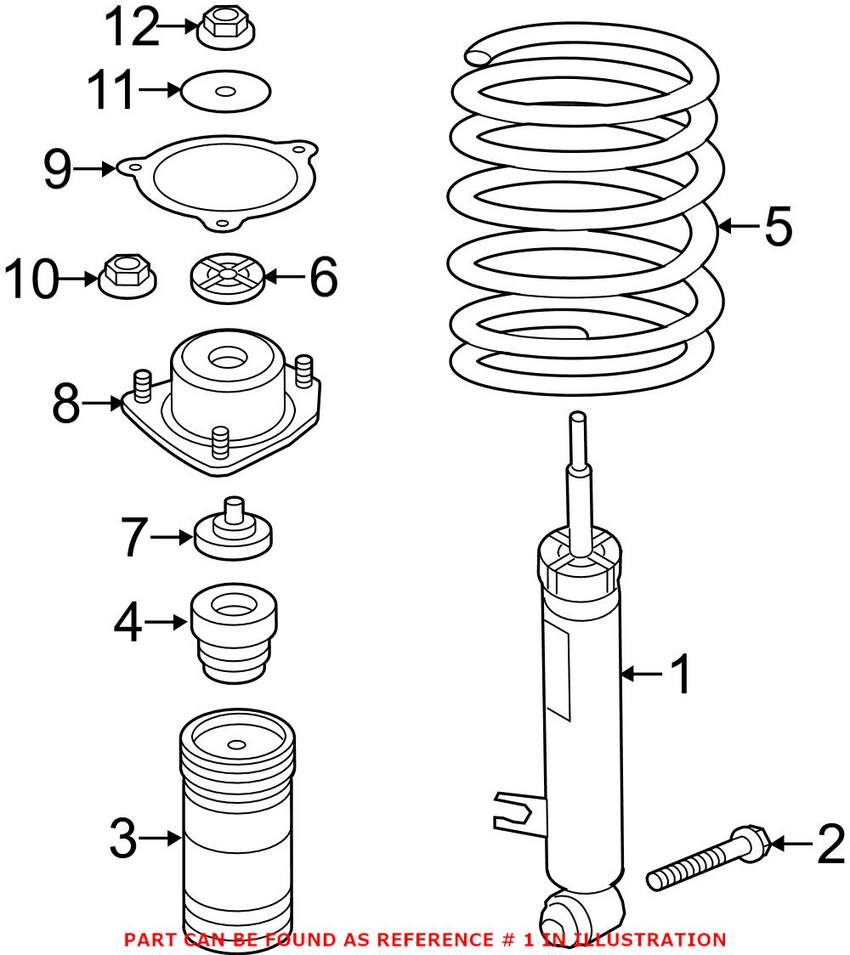 BMW Shock Absorber - Rear Passenger Side 33526781922