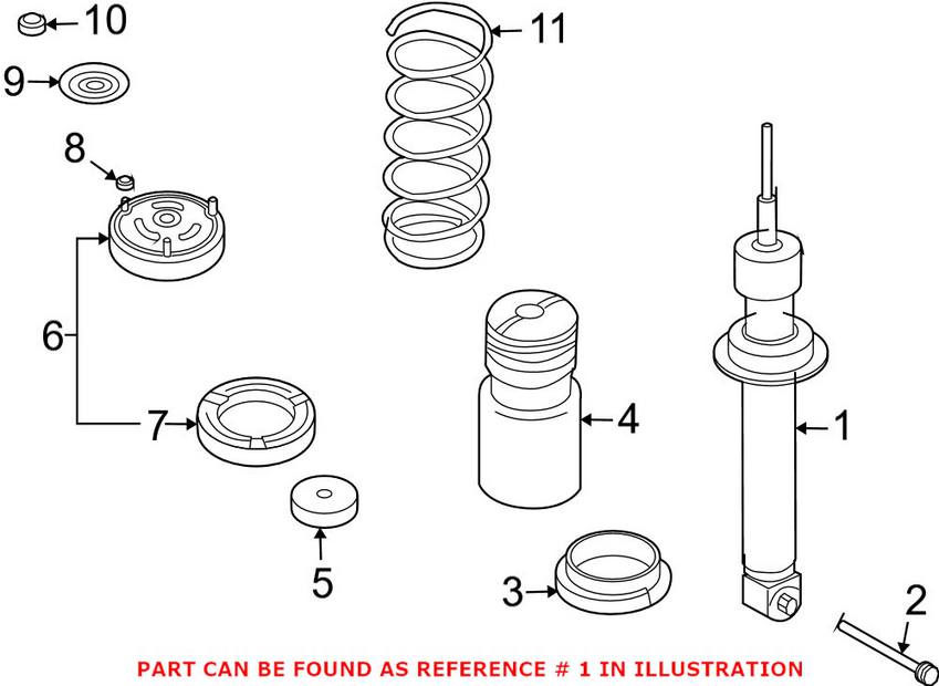 BMW Shock Absorber - Rear 33526786530